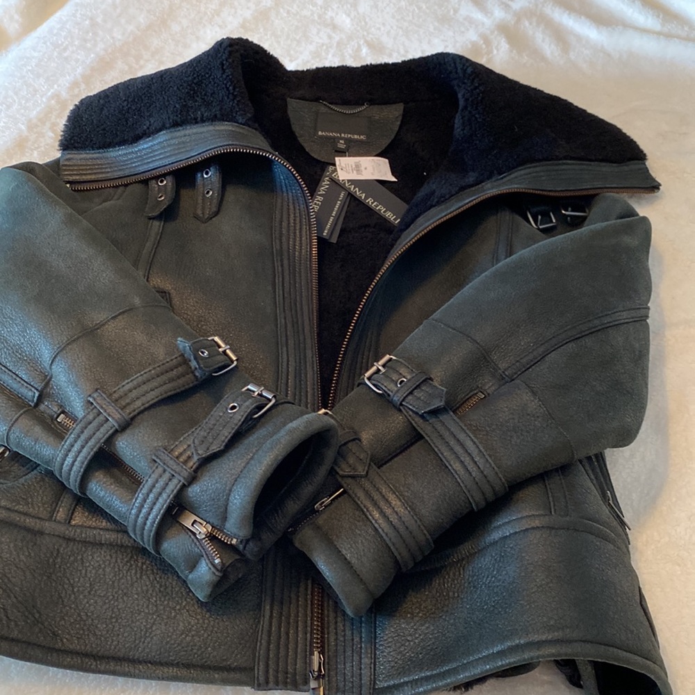 Banana Republic shearling aviator jacket XL